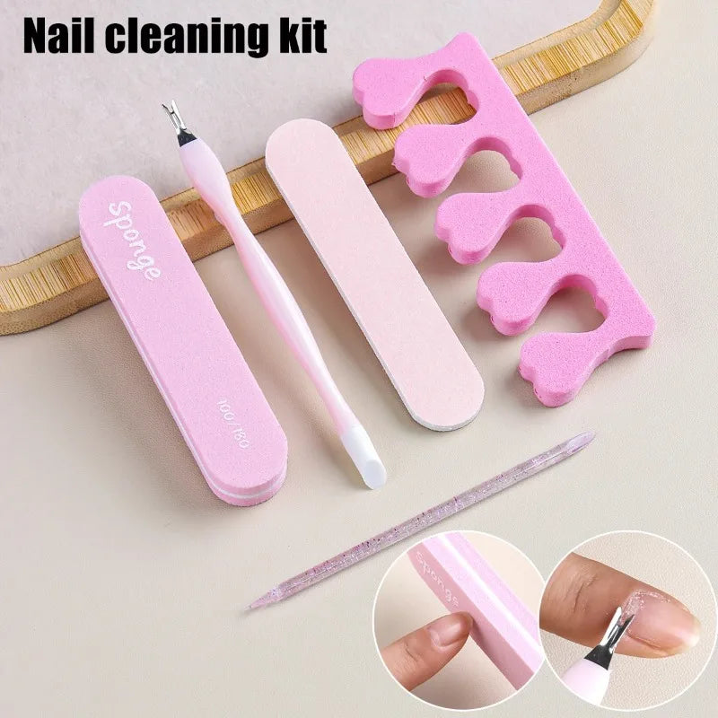 5-Piece Disposable Nail Care Set – Cuticle Pusher, File & Polisher Nail Care Set Nixie