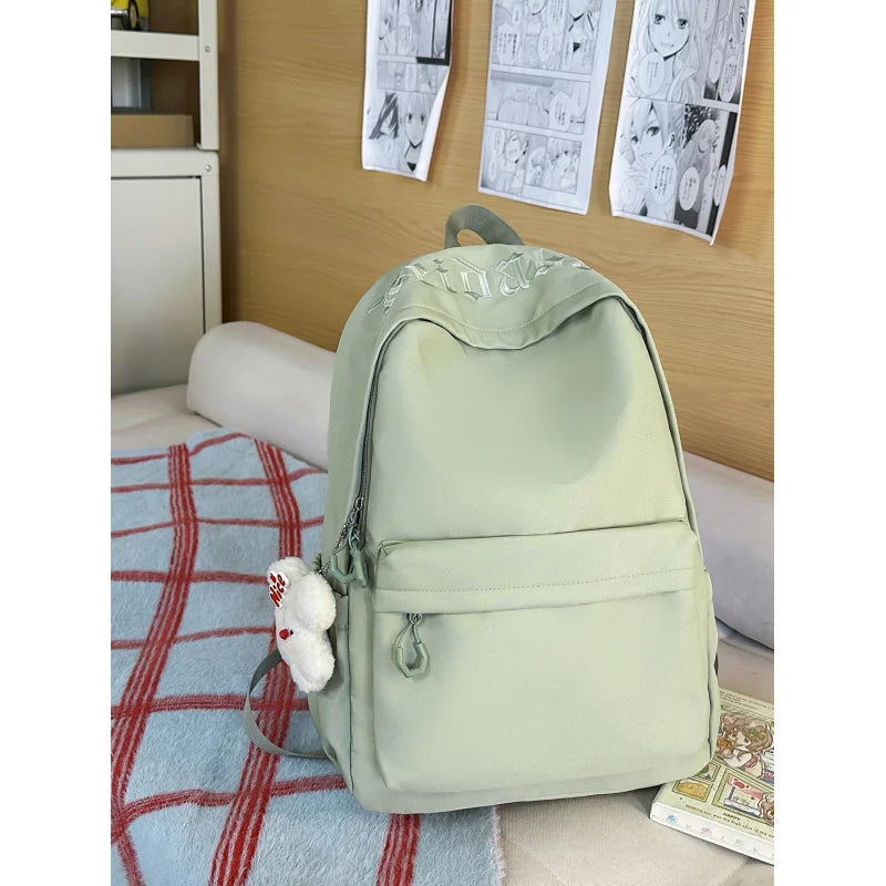 Letter-Embroidered Girls School Backpack – Large & Lightweight Girls School Backpack Nixie