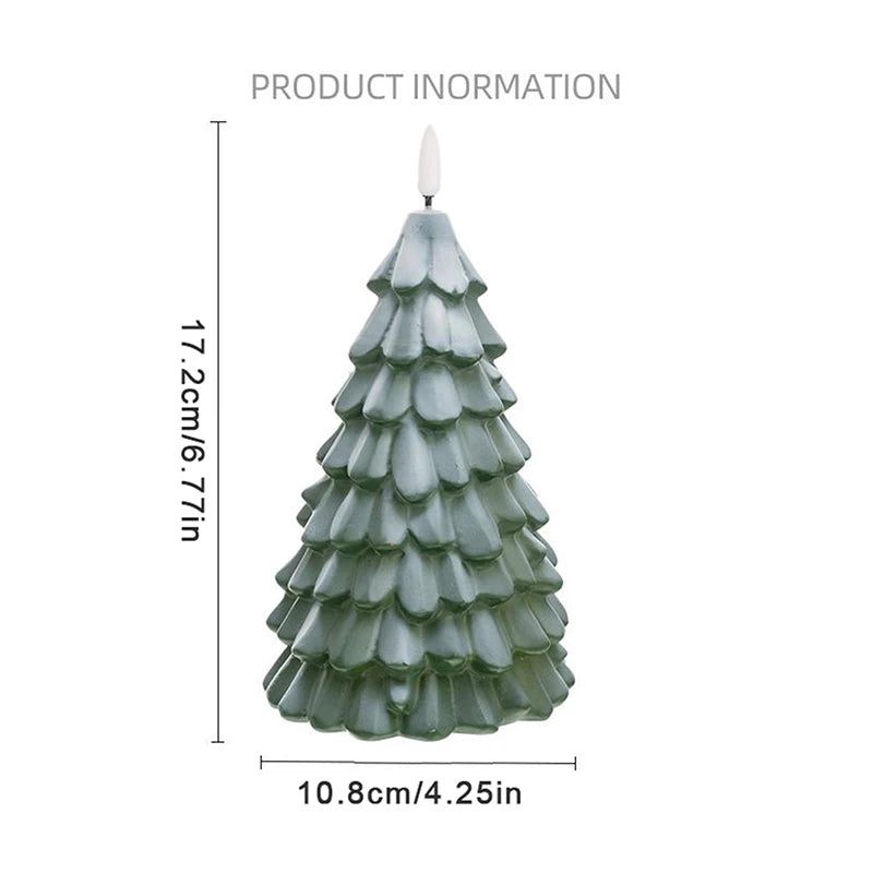 Christmas Tree Flameless LED Candle | 3D Flame, Battery Operated Flameless LED Candle Nixie