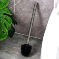 Stainless Steel Toilet Brush Set with Holder & Soft Bristles Toilet Brush Set Nixie Black