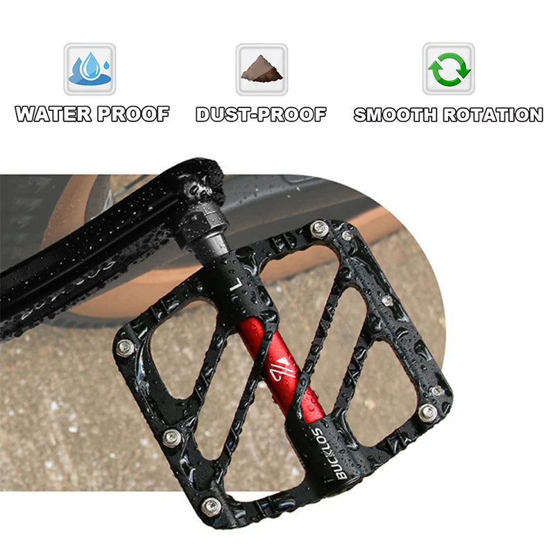 BUCKLOS MTB Flat Platform Bike Pedals – Ultralight Non-Slip Flat Platform Pedals Nixie