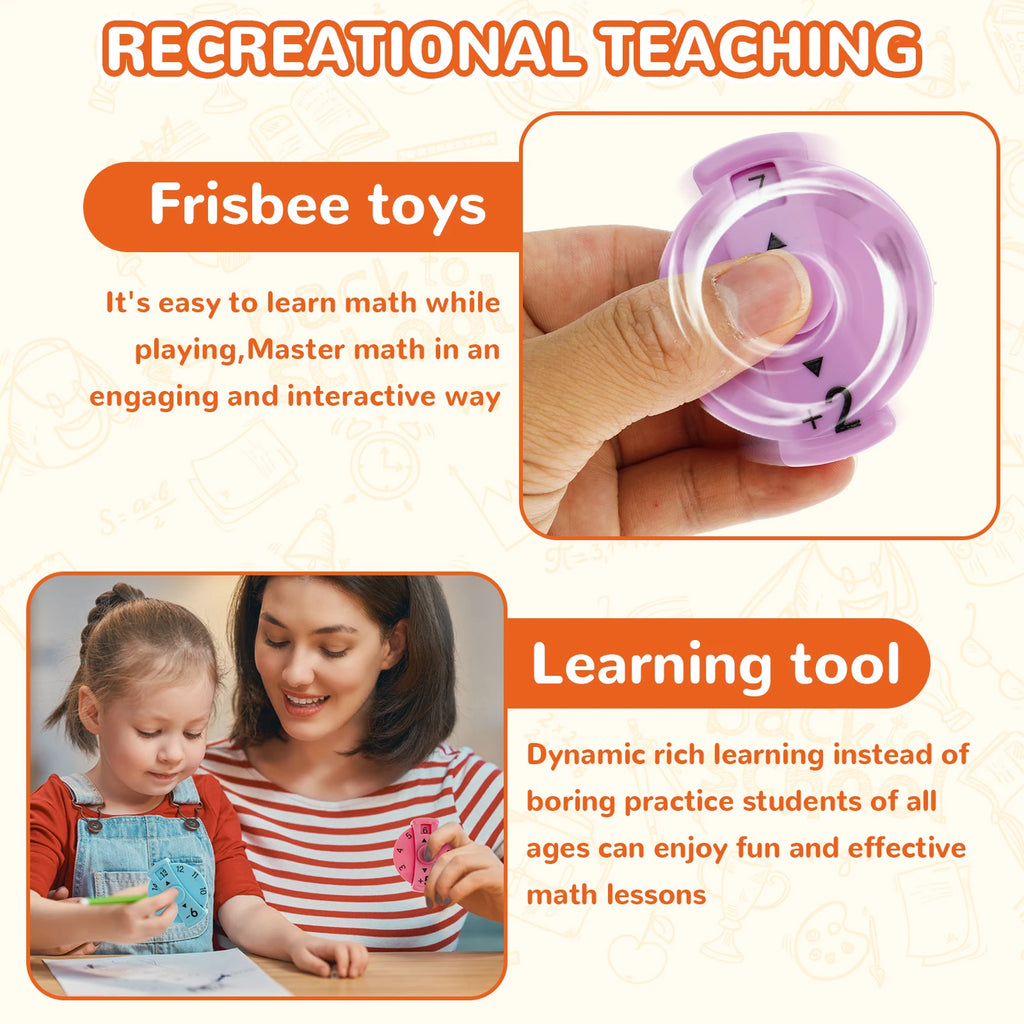 9-Pack Math Fact Spinners – Add, Subtract, Multiply & Divide Math Learning Spinner Nixie