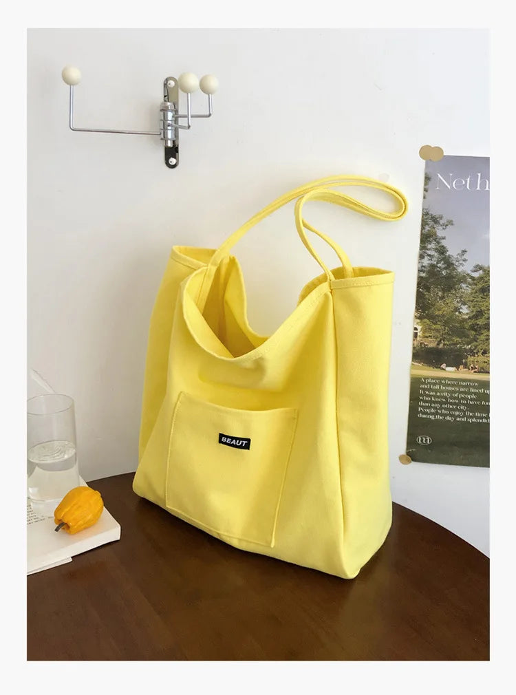 Korean Nylon Shoulder Tote Bag – Large Capacity Women's Bag
