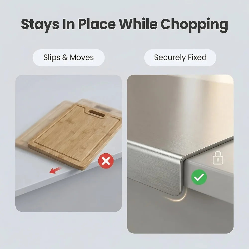 Stainless Steel Cutting Board Double-Sided Folding Edge Pastry Set