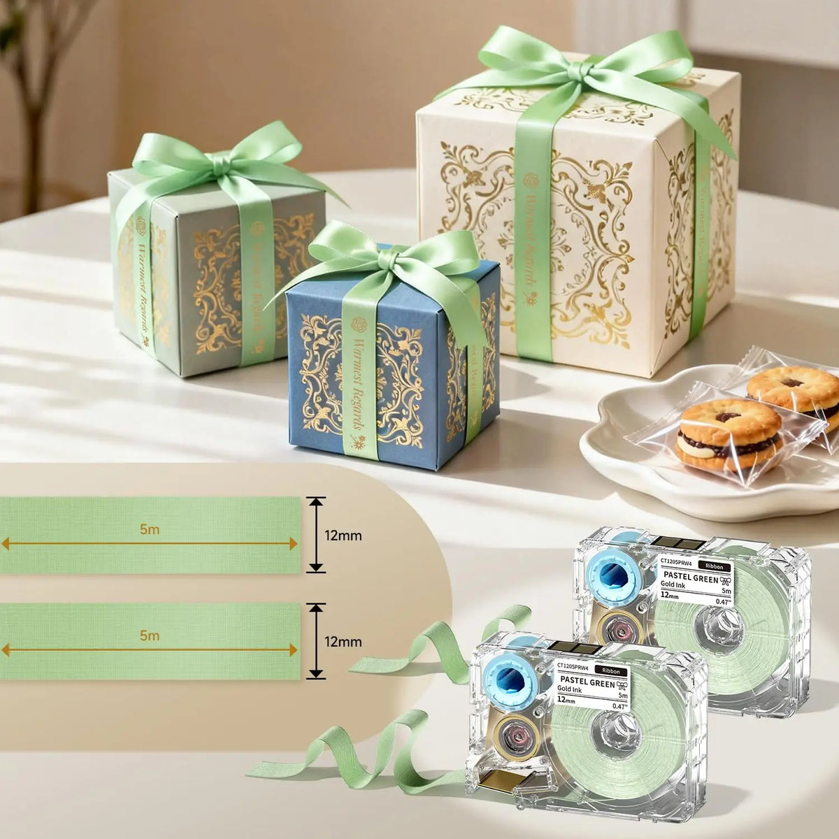 Phomemo A30 P15 Satin Fabric Ribbon Cartridges 12mm DIY Crafts Fabric Ribbon Cartridge Nixie