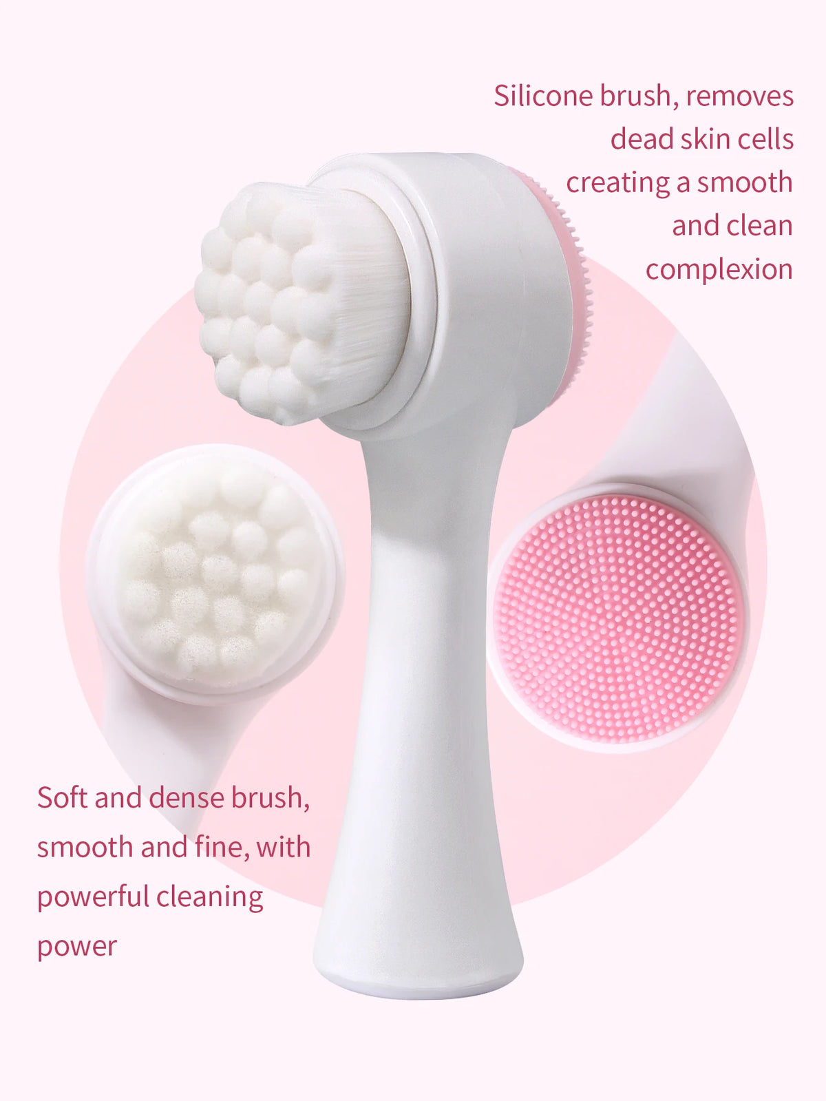 3-in-1 Facial Cleansing Kit – Silicone Brush, Sponge & Puff