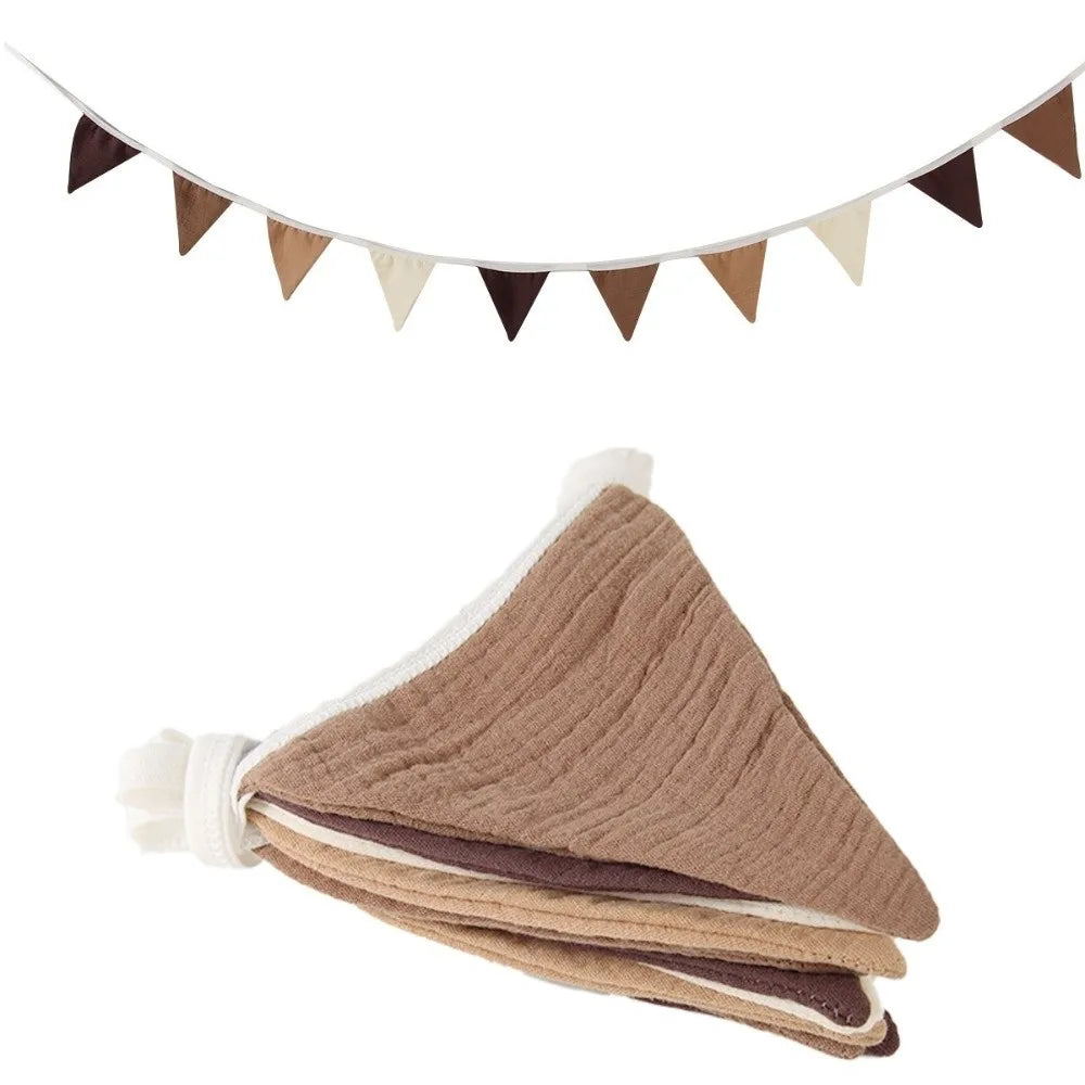 Boho Cotton Bunting Banner – Triangle Party Flag Decoration Party Bunting Banner Nixie