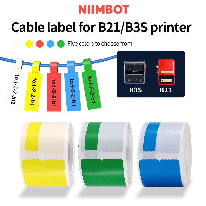 NiiMBOT B1 B21 Thermal Label Rolls – Waterproof Self-Adhesive Thermal Label Rolls Nixie