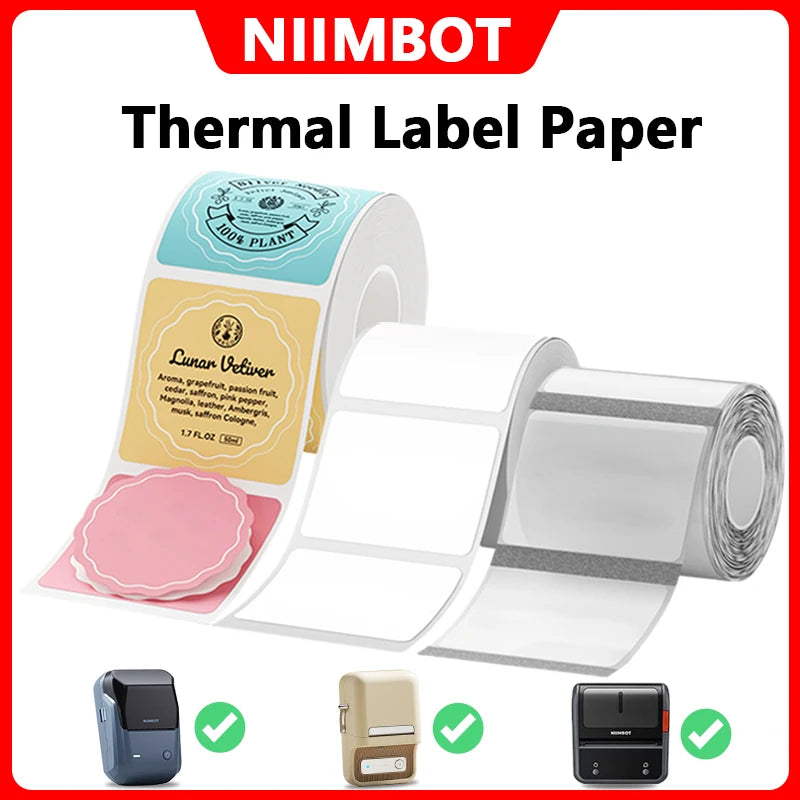 NIIMBOT Thermal Label Paper – Waterproof Self-Adhesive Stickers Thermal Label Paper Nixie