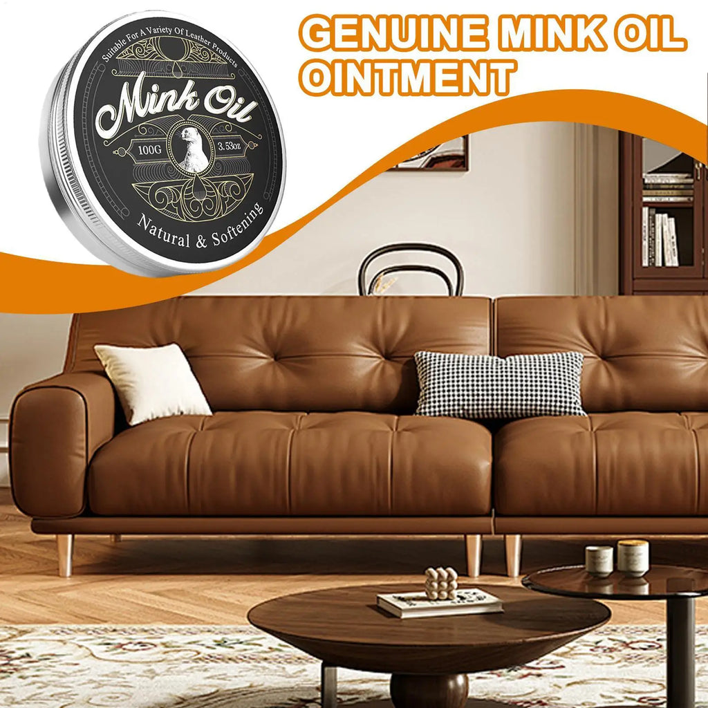 Pure Mink Oil Leather Conditioner Cleaner & Restorer 100g