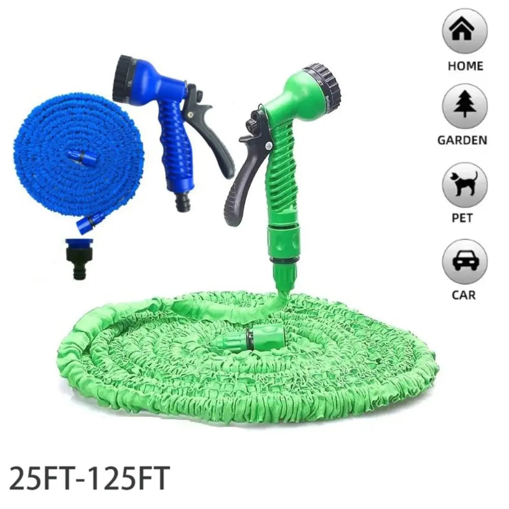 Expandable Garden Hose 25–125FT with 7-Pattern Spray Nozzle