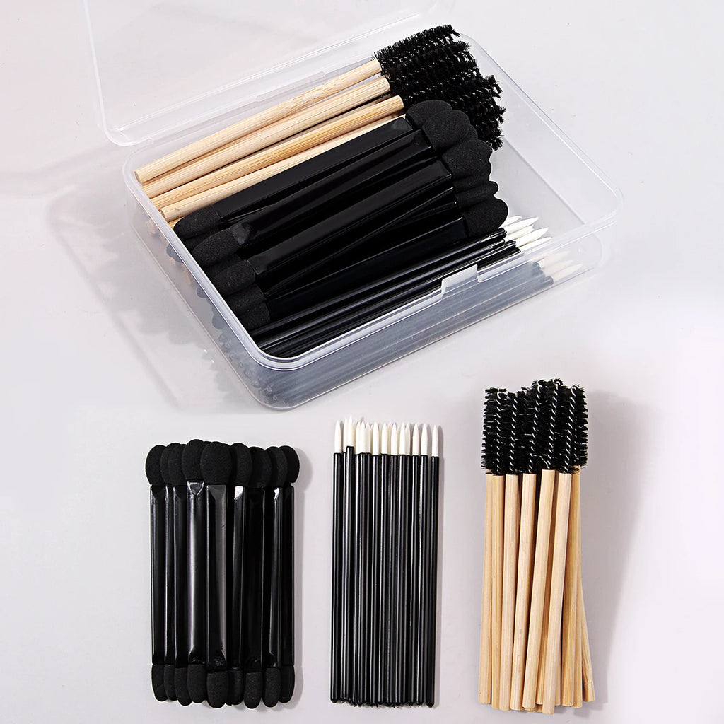 60-Piece Eye Makeup Brush Set with Storage Box | Nixie Eye Makeup Brush Set Nixie black