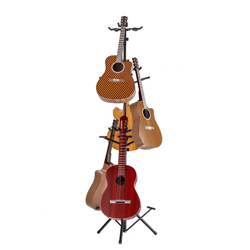 9-Guitar Multi-Display Stand | Adjustable Height, Rubber Padding