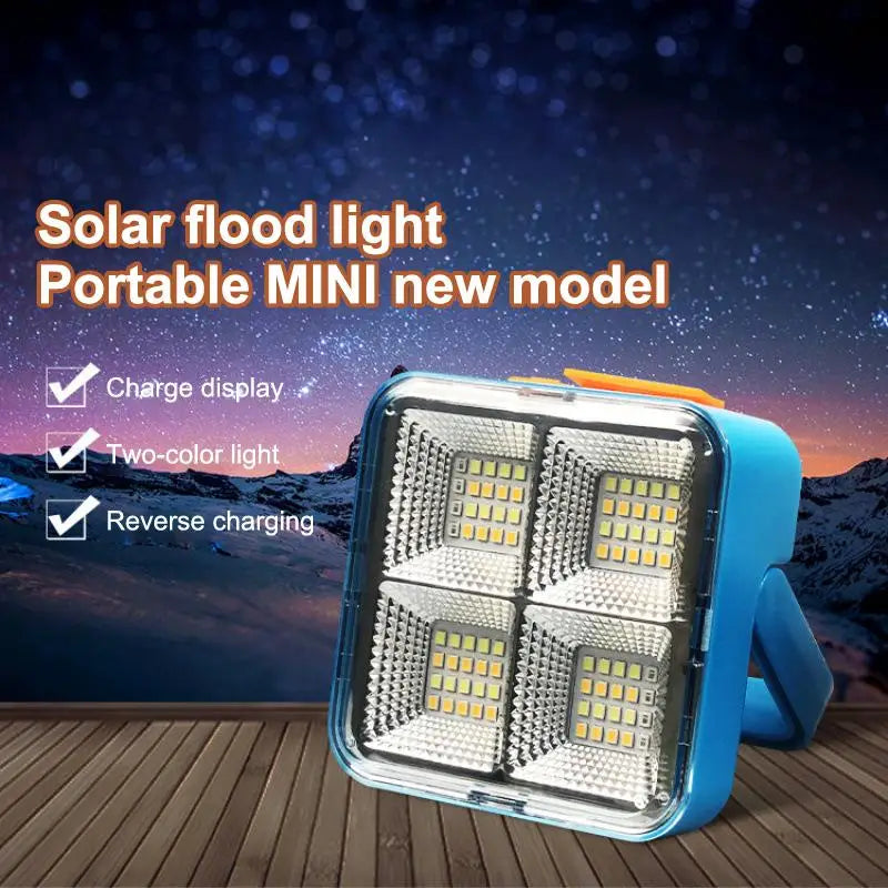 Solar Powered LED Work Light – Rechargeable Portable Floodlight