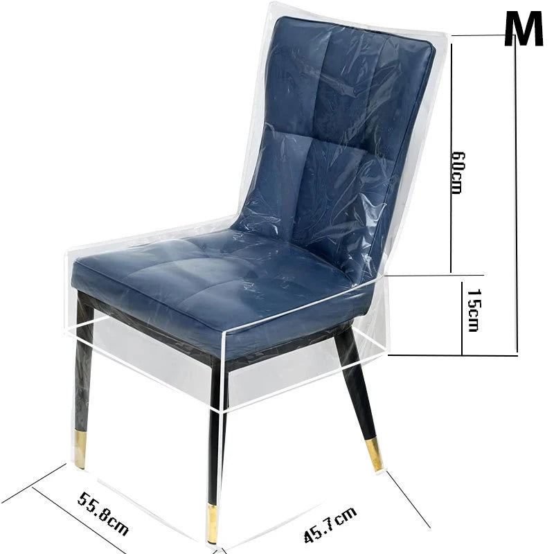 Waterproof Clear PVC Dining Chair Cover – Dustproof Seat Protector Chair Seat Cover Nixie M