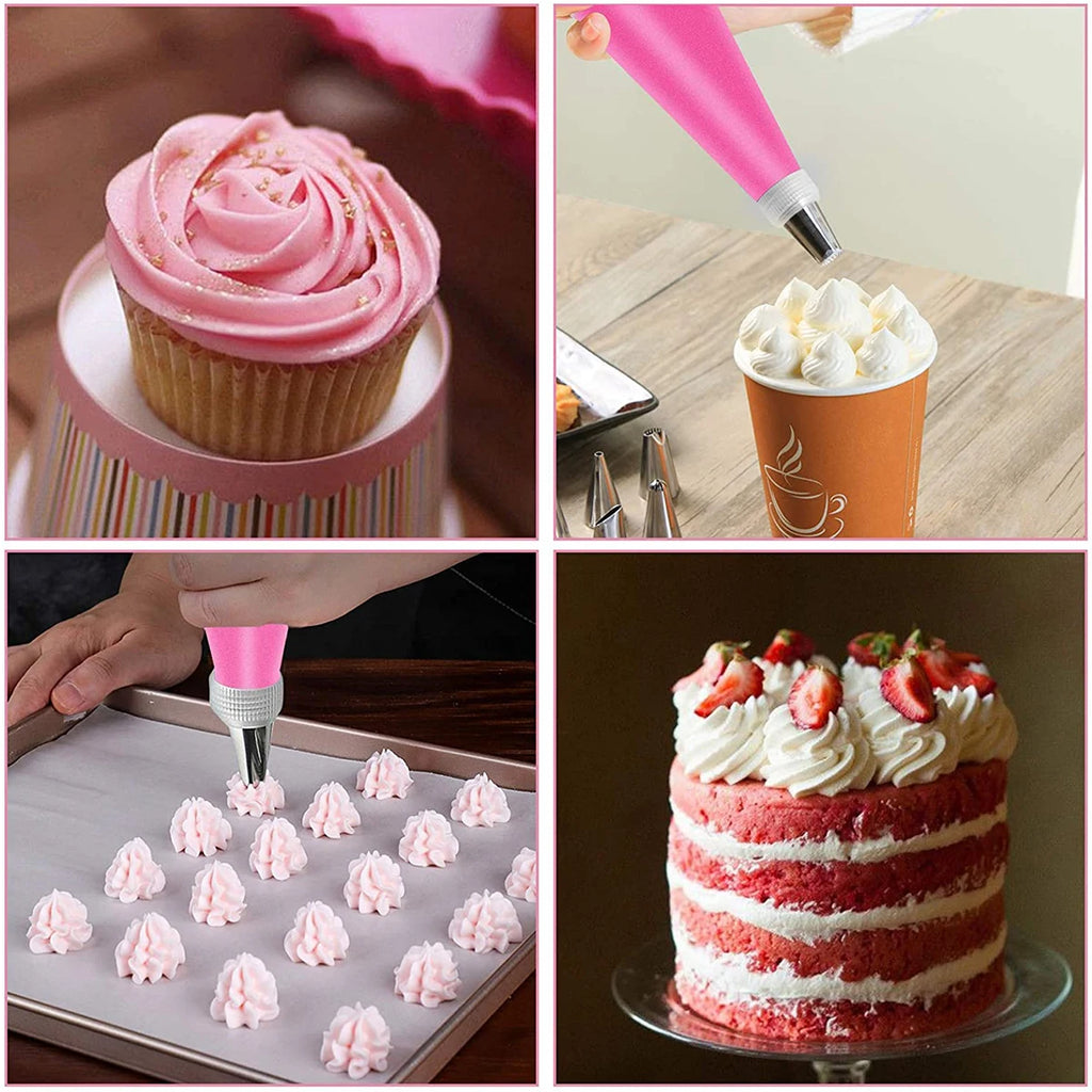21-Piece Piping Bags & Tips Set – Cake Decorating Kit Cake Decorating Kit Nixie