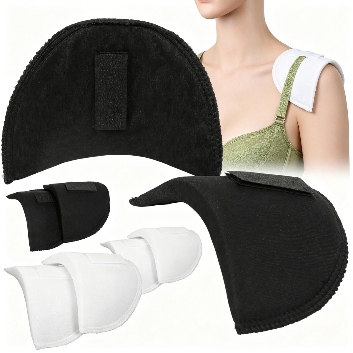 4 Pairs Sponge Shoulder Pads for Blazers, Jackets & Shirts Sewing Shoulder Pads Nixie
