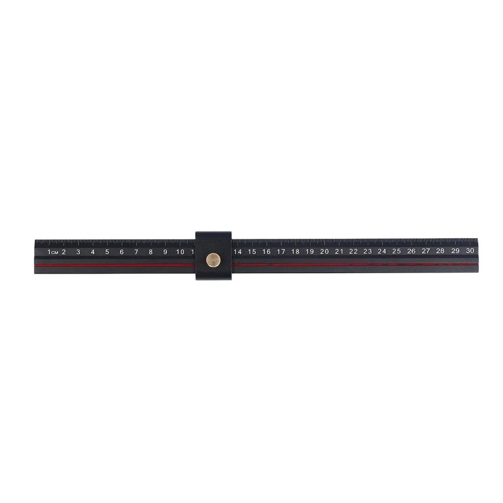 Aluminum T-Square Sliding Ruler Adjustable Woodworking Jig 35cm Woodworking Ruler Jig Nixie Silver