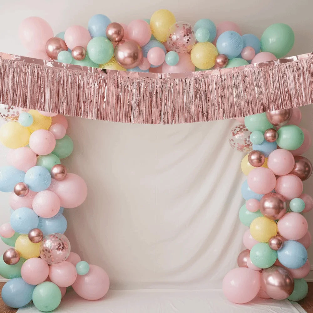 3M Metallic Foil Fringe Garland – Glitter Party Backdrop Banner Party Fringe Garland Nixie