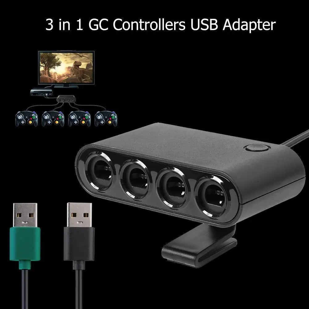 4-Port GameCube USB Adapter for Nintendo Switch, Wii U & PC Controller USB Adapter Nixie