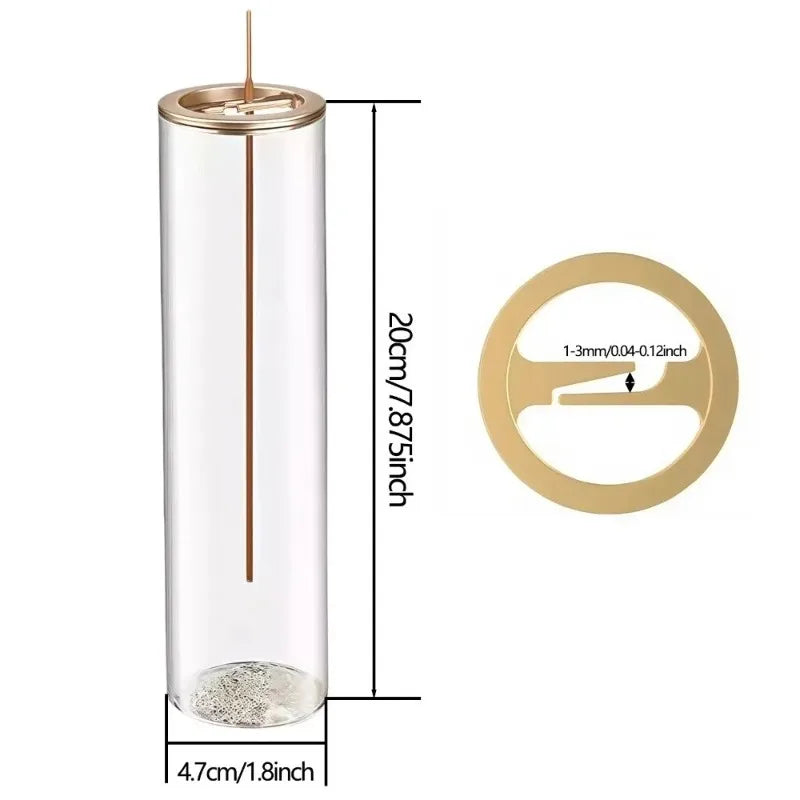 Cylindrical Glass Incense Stick Holder – Minimalist Zen Style Incense Holder Nixie