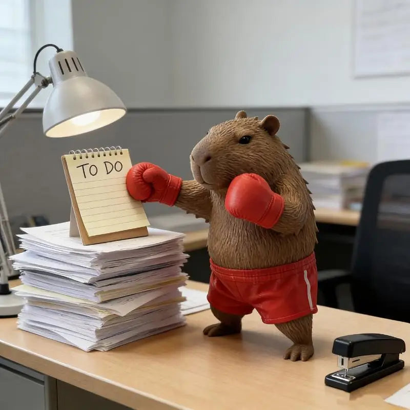 Mini Boxing Capybara Figurine | Cute PLA Collectible Desk Ornament Collectible Figurine Nixie