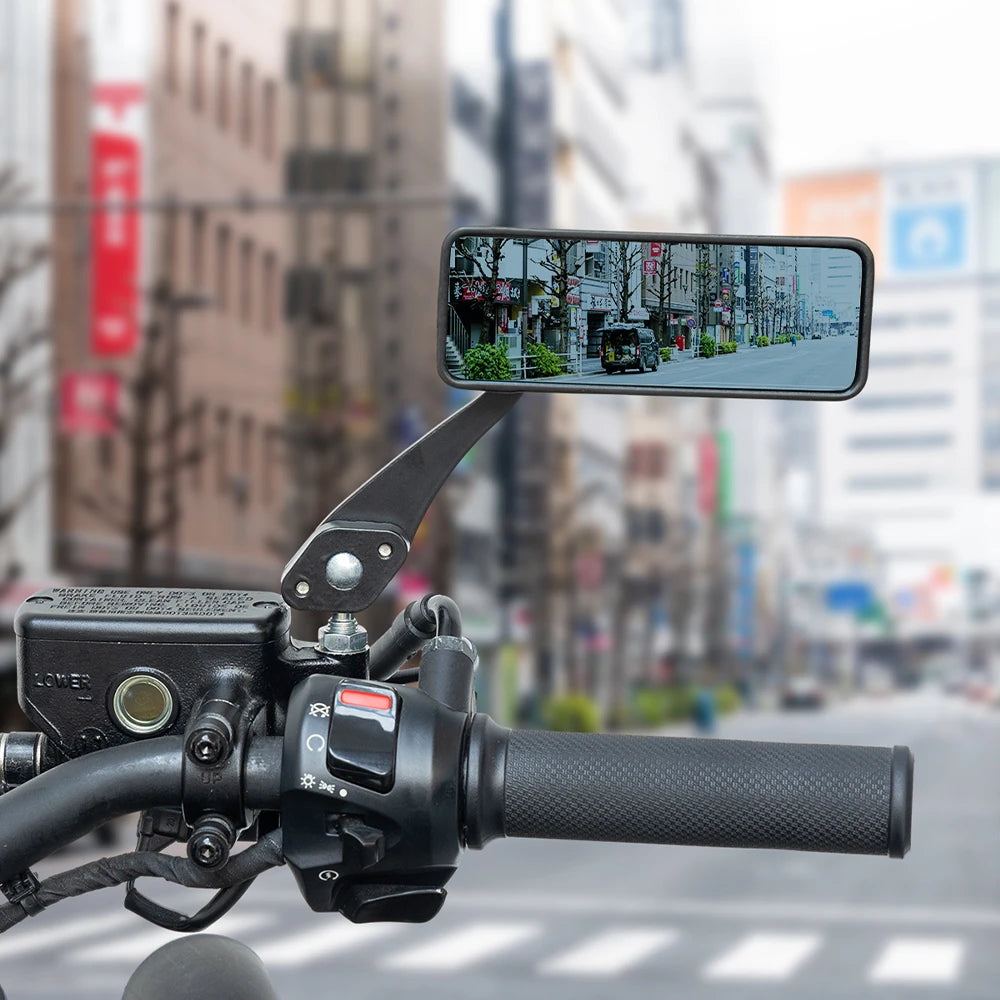 Universal M10 Square CNC Aluminum Motorcycle Rear View Mirrors Motorcycle Side Mirrors Nixie