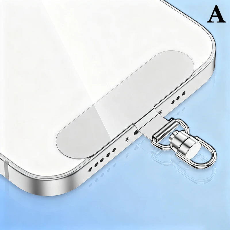 Steel Phone Lanyard Gasket Clip – Anti-Drop Metal Strap Tab
