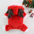 Winter Fleece Dog & Cat Jumpsuit – Warm Christmas Pet Pajamas Pet Jumpsuit Nixie Red M