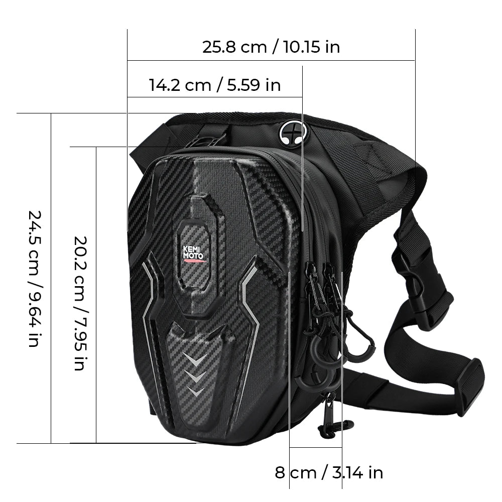 KEMITOUR EVA Hard Shell Motorcycle Leg Bag | Waterproof Thigh Pack Motorcycle Leg Bag Nixie