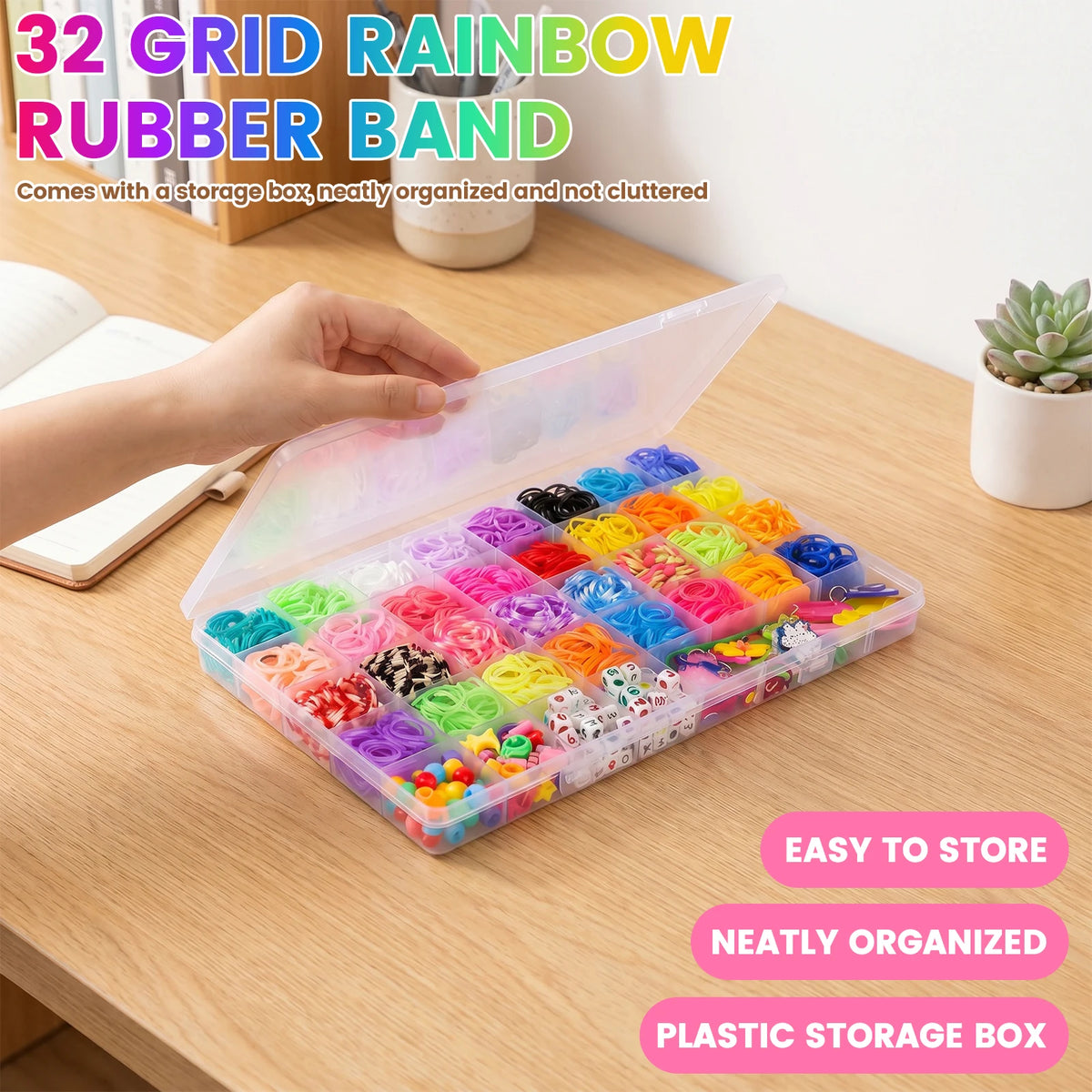 Colorful Rubber Loom Band Kit – DIY Bracelet Making Set DIY Craft Kit Nixie