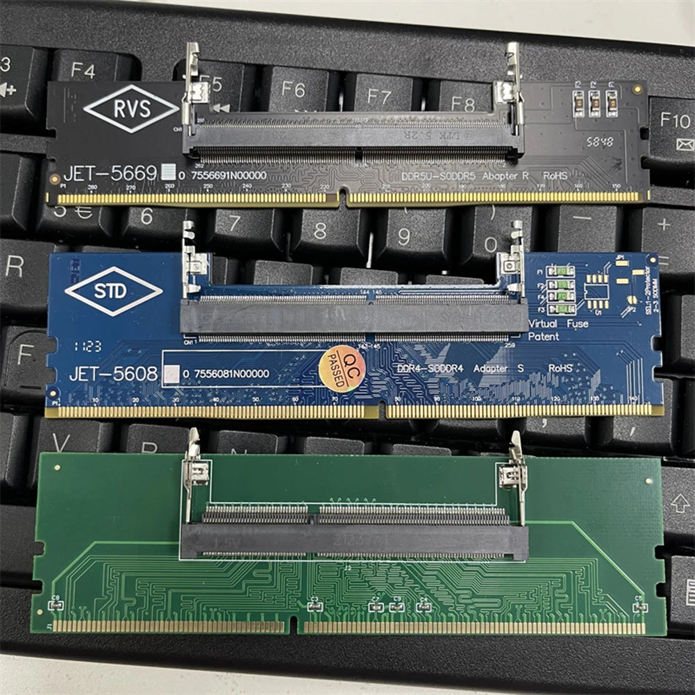 SO-DIMM to DIMM Adapter Card | DDR3 DDR4 DDR5 Laptop to Desktop Memory Adapter Card Nixie