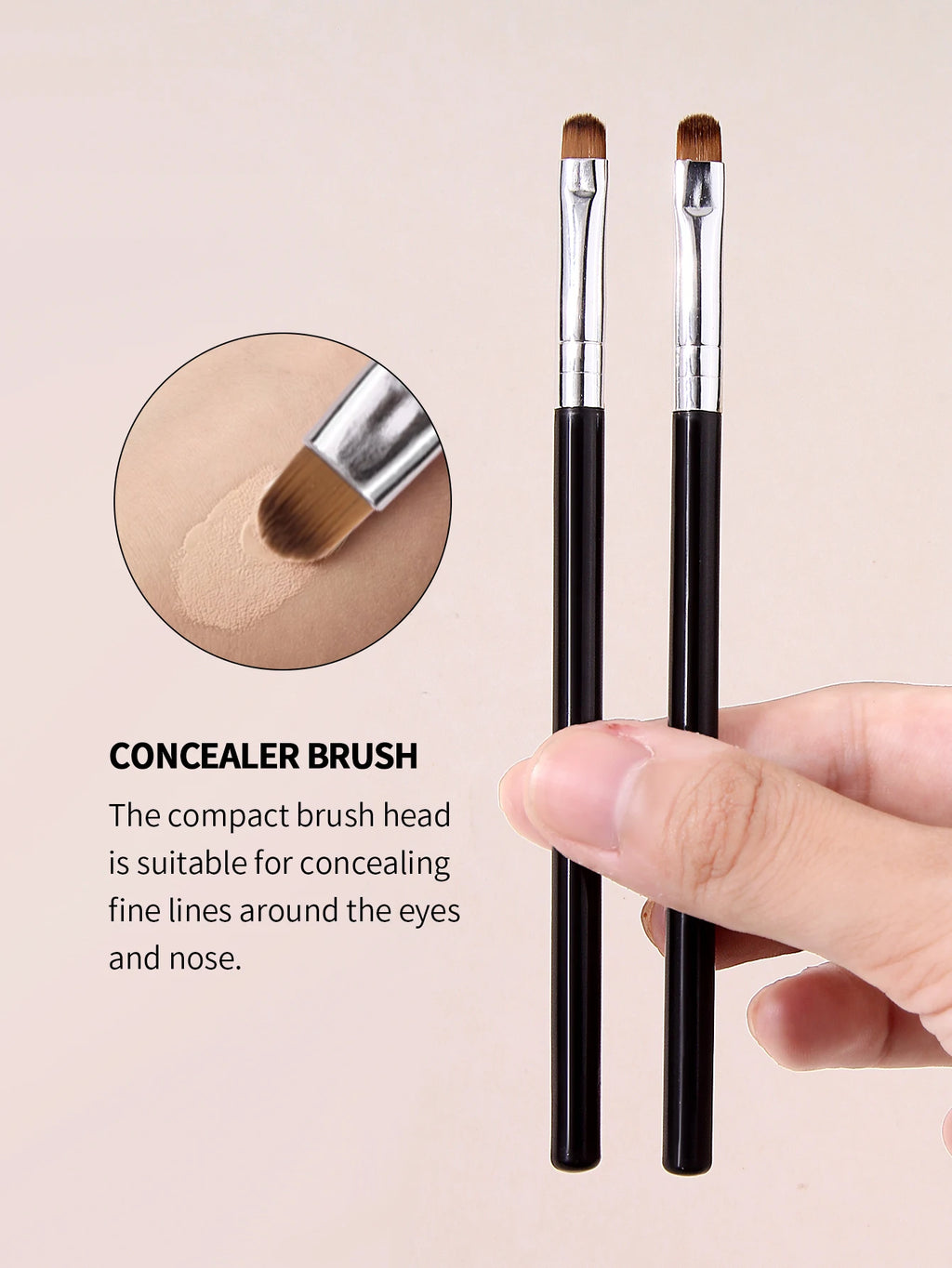 5-Piece Makeup Brush Set – Eyebrow, Spoolie & Concealer Makeup Brush Set Nixie