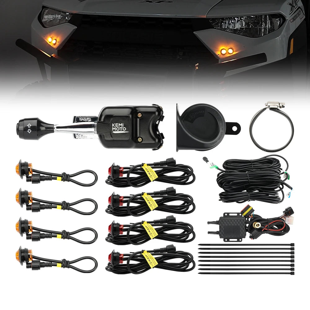 UTV Turn Signal Kit 110dB Horn LED Plug & Play | RZR Can-Am UTV Turn Signal Kit Nixie