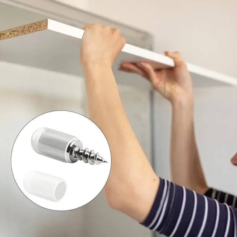 Shelf Support Pegs Self-Tapping Screws with Non-Slip Sleeve 50/100Pcs Shelf Support Pegs Nixie