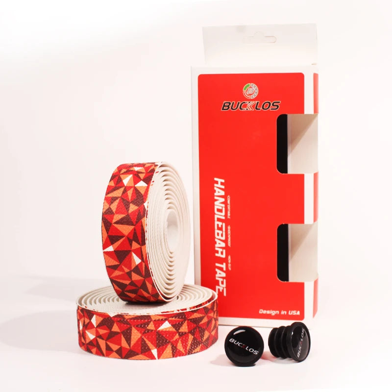 BUCKLOS EVA Road Bike Handlebar Tape – Anti-Slip Cycling Wrap Bike Handlebar Tape Nixie Red White