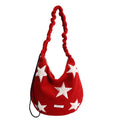 Korean Star Plush Tote Bag – Large Capacity Crossbody | Nixie Plush Tote Bag Nixie Red