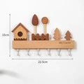 6-Hook Solid Wood Wall Hook Rack – Entryway Key Organizer Wall Hook Rack Nixie A2