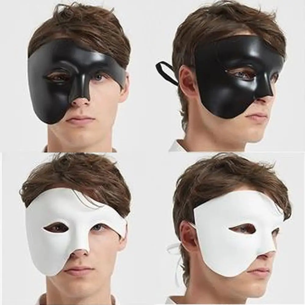 Plastic Half Face Masquerade Cosplay Mask – Halloween Party