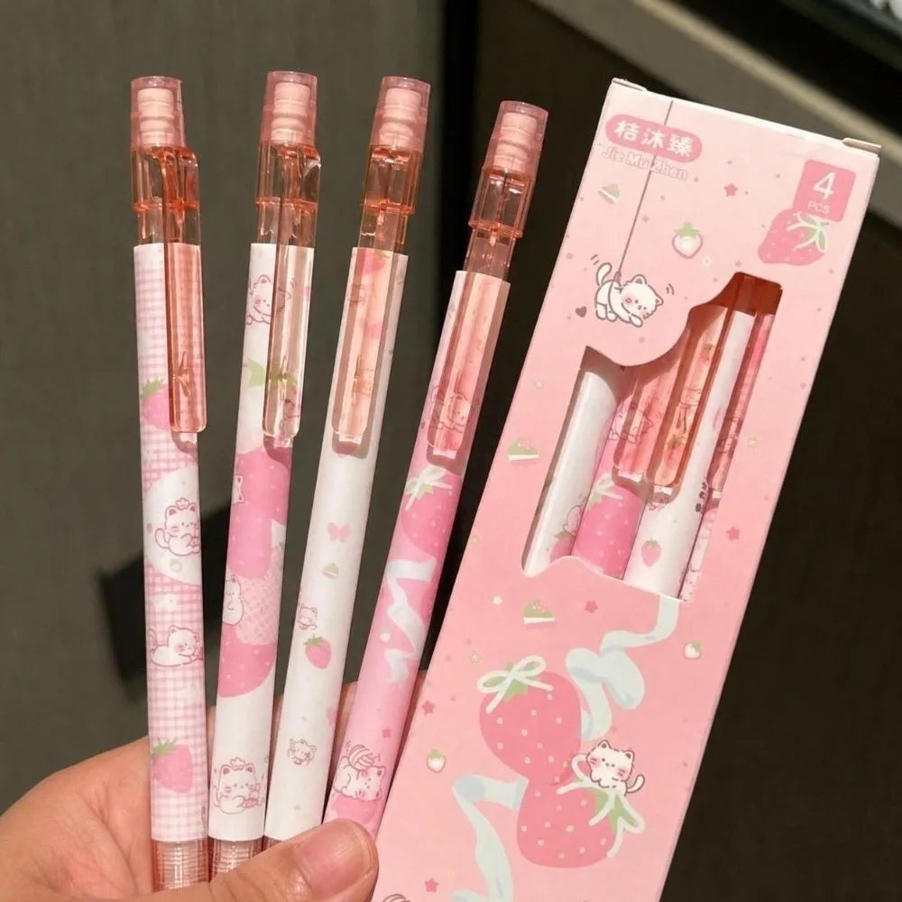 4-Pack Kawaii Mechanical Pencil Set 0.5mm 2B Lead Break-Resistant Mechanical Pencil Set Nixie