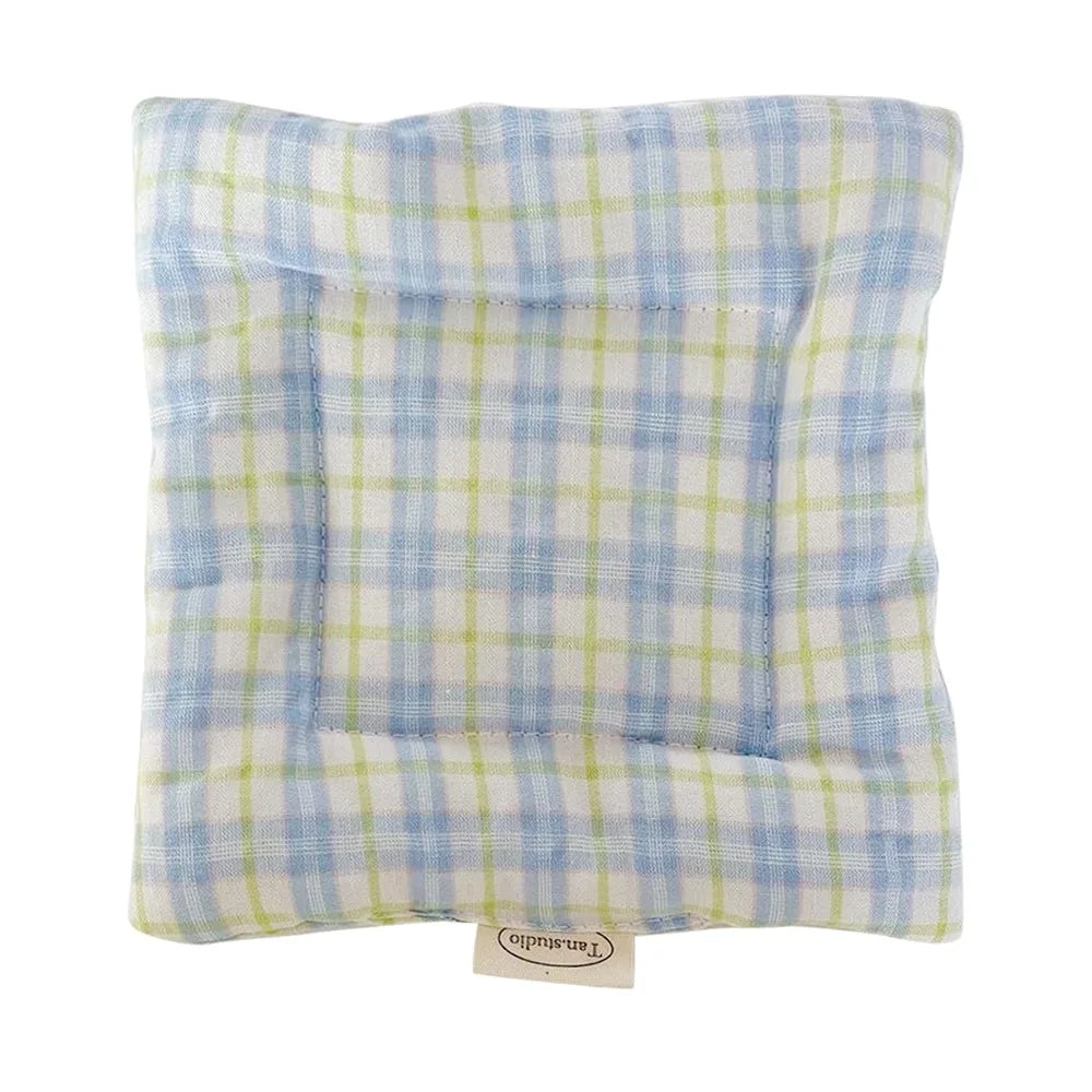 Vintage Handmade Checked Coaster Korean Style Placemat