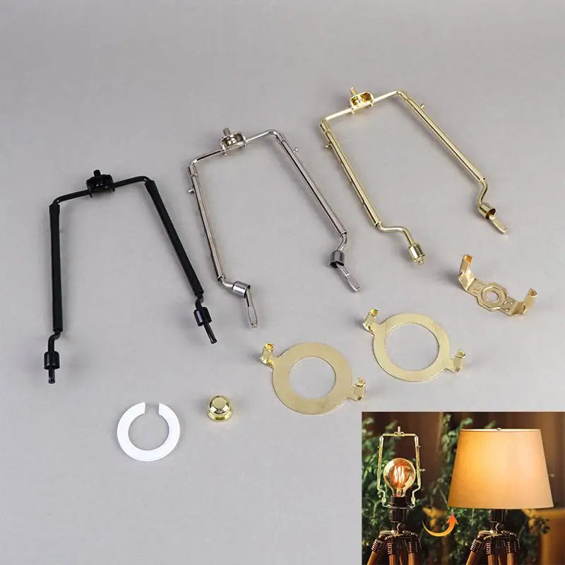 Adjustable 7–10" Lamp Shade Harp Holder E26 E27 Fitter Adapter Set