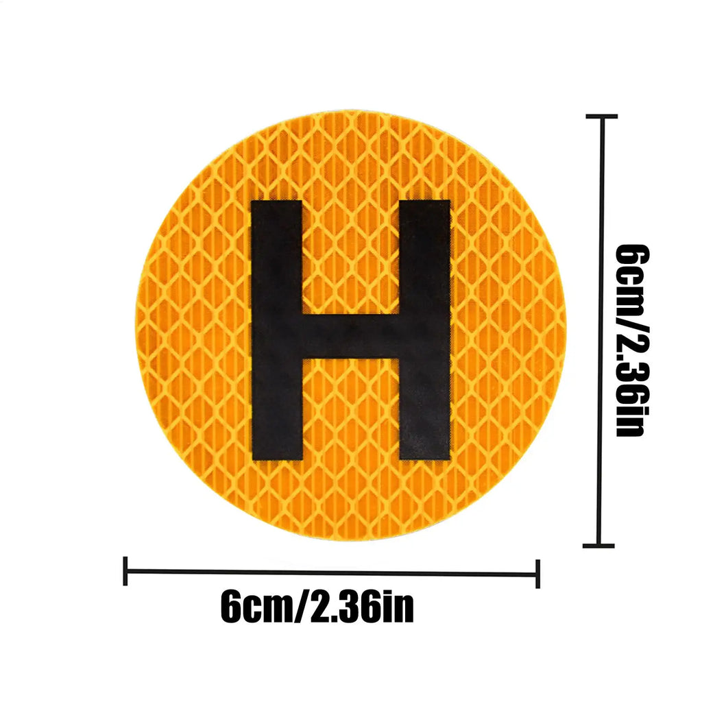 H Historical Vehicle Sign 60mm Reflective Waterproof Sticker Vehicle Decal Sticker Nixie