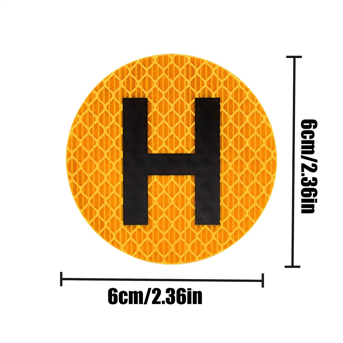 H Historical Vehicle Sign 60mm Reflective Waterproof Sticker Vehicle Decal Sticker Nixie