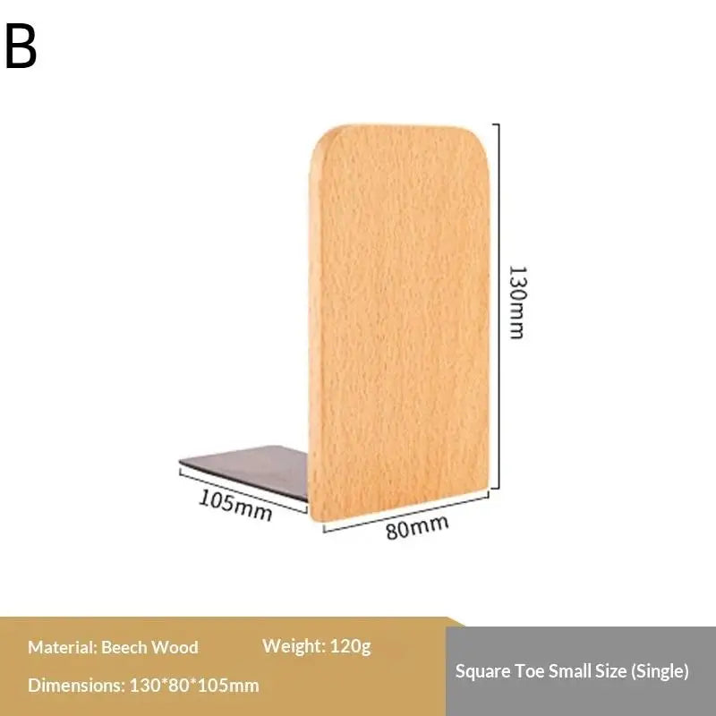Walnut Wood Bookend Desktop Book Stand – Home Office Organizer Desktop Book Stand Nixie B