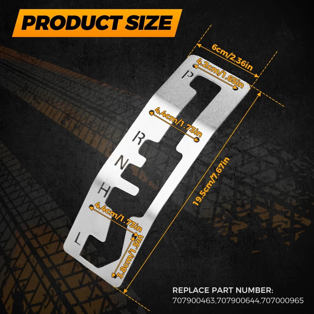 Stainless Steel Shift Gate Plate – Can-Am Maverick X3 2017-2025 UTV Shifter Plate Nixie