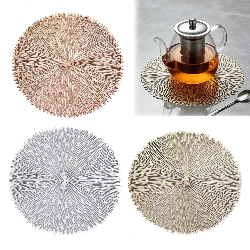Heat-Resistant Round PVC Table Mat – Placemat & Coaster