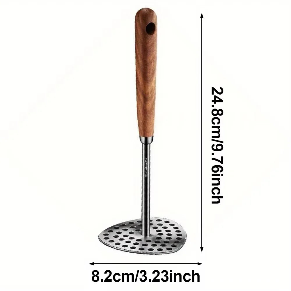 Stainless Steel Potato Masher Fine Mesh – Heavy Duty Kitchen Tool Kitchen Masher Tool Nixie 2PCS