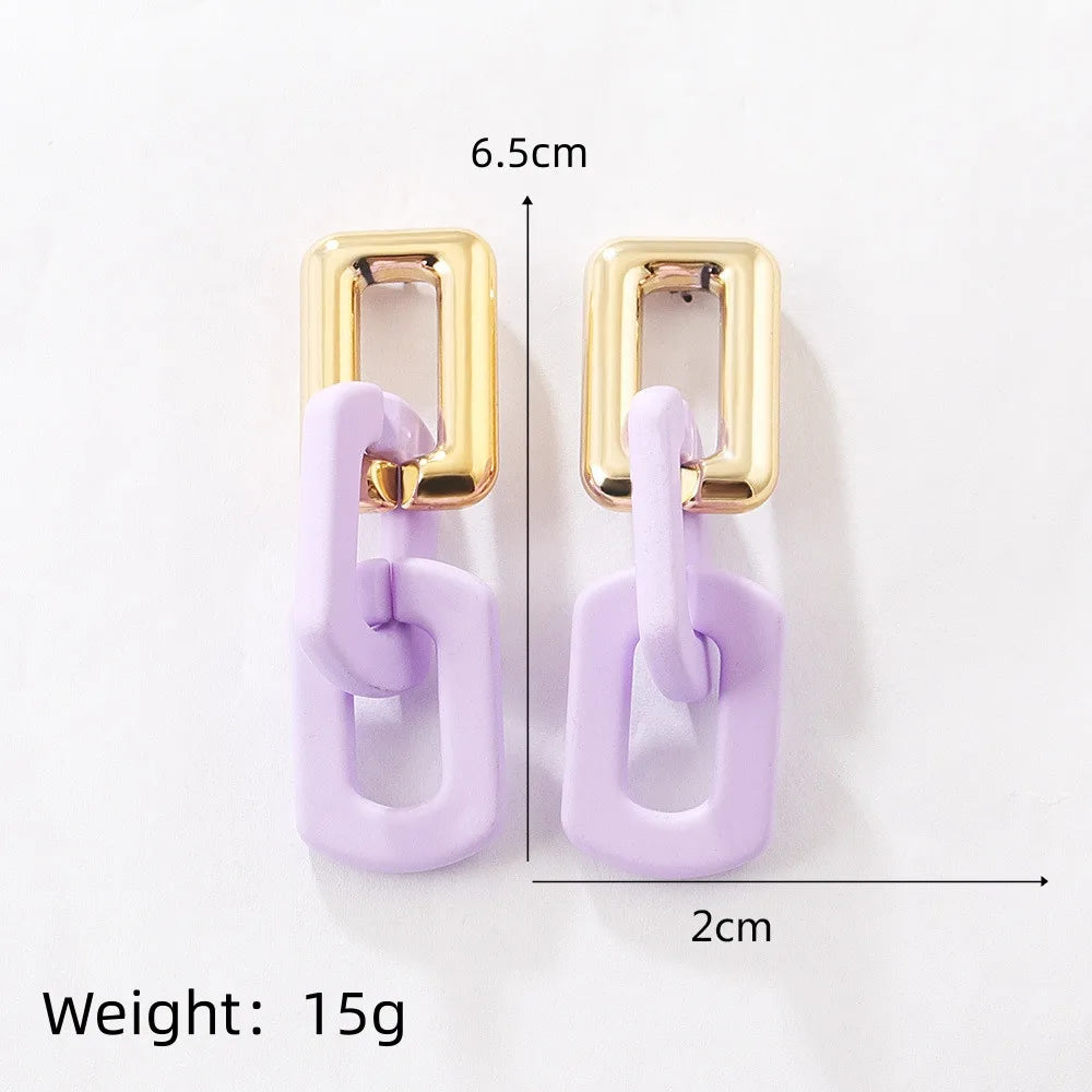 Nixie Acrylic Drop Earrings – Minimalist Geometric Women's Drop Earrings Nixie