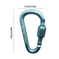 D-Type Locking Carabiner Hook – Aluminum Alloy Rope Tensioner Locking Carabiner Hook Nixie Blue